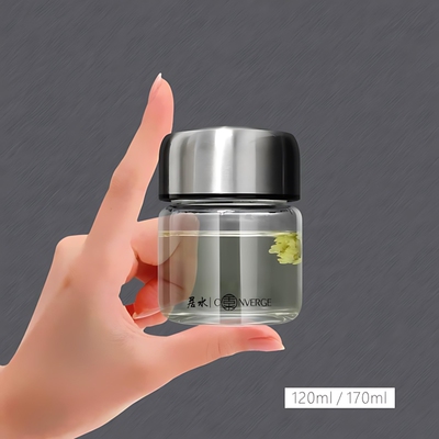 日本迷你单层玻璃杯便携小巧透明小号喝水杯子可爱120ML泡茶杯