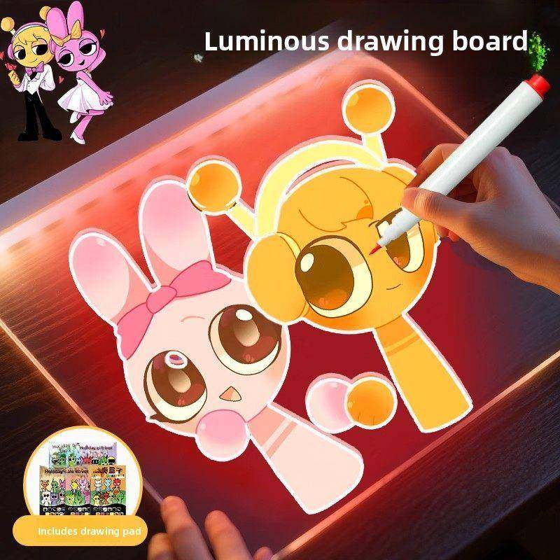 儿童发光画板会的节奏盒子画画玩具小学生女孩diy手绘双面亚克力,玩具/童车/益智/积木/模型,沙画/胶画/画,淘宝优惠券,粉丝福利购,淘宝优惠卷