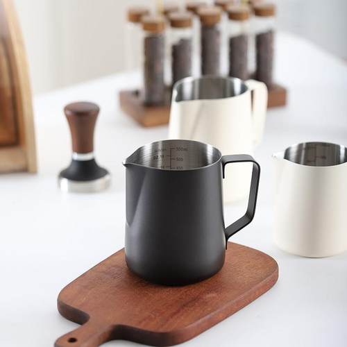 不锈钢拉花杯304带刻度咖