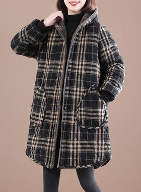 四川省服灯芯绒女装冬季加绒加厚棉袄新款罩衣连帽棉衣围裙外套