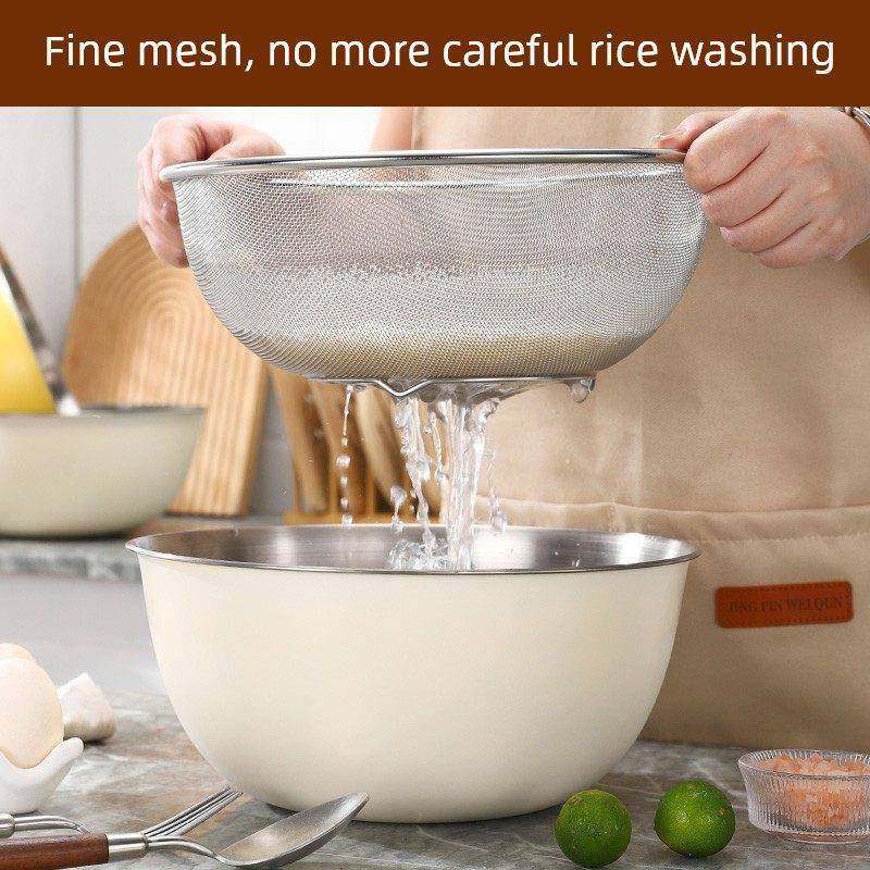 淘米篮不锈钢304沥水篮漏网套装筛厨房家用洗米筛子洗菜盆烘培大,餐饮具,洗菜盆/沥水篮/漏水筛,淘宝优惠券,粉丝福利购,淘宝优惠卷