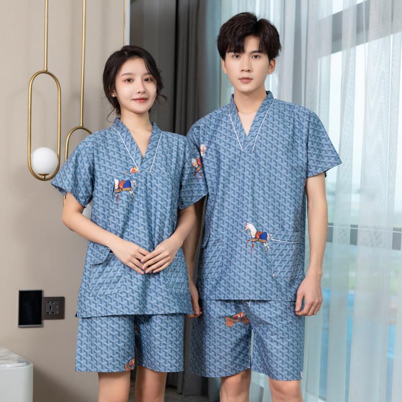 洗浴汗蒸服纯棉女新款加大