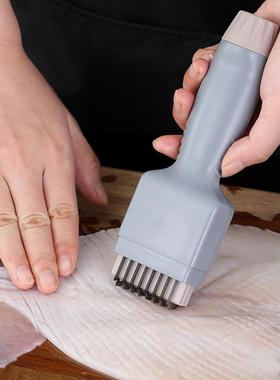 鱿鱼切花刀创意鸡胗拉腰花神器多功能鲍鱼不章鱼墨鱼工具改刀锈钢