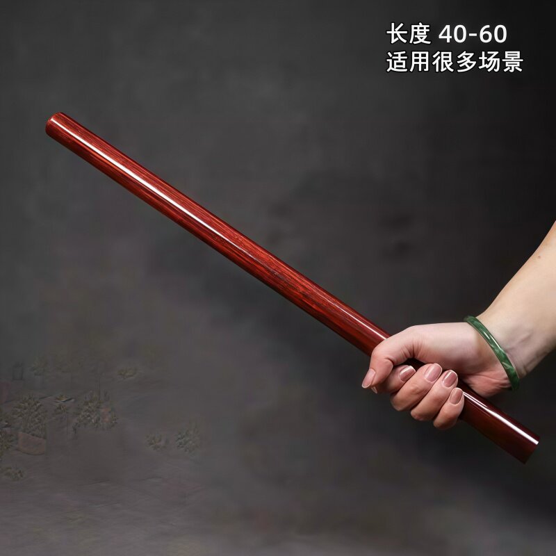 正宗小叶紫檀把玩棍教棍木质手棍防身棍圆棒教鞭瑜伽擀面杖棍手工