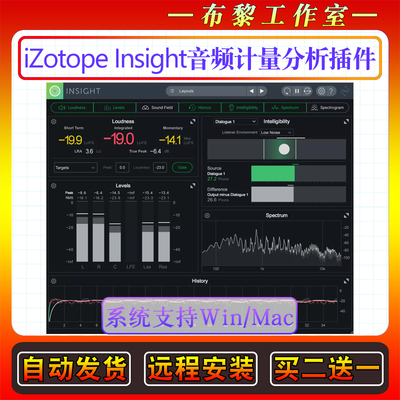 iZotope Insight v2.5.0响度标准化音频洞察2计量分析插件Win/Mac