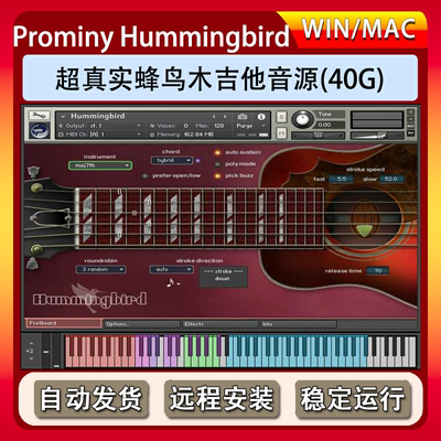 超真实蜂鸟木吉他音源Prominy Hummingbird康泰克kontakt编曲音色