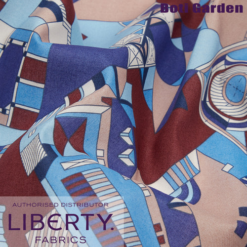 伯缇花园 Liberty大师蓝图 建筑 几何 衬衫 服装手作面料英国进口
