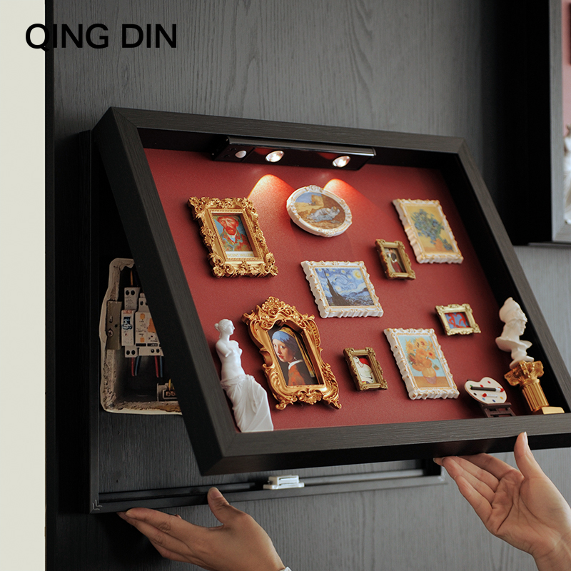 创意磁吸电表箱装饰画带感应灯