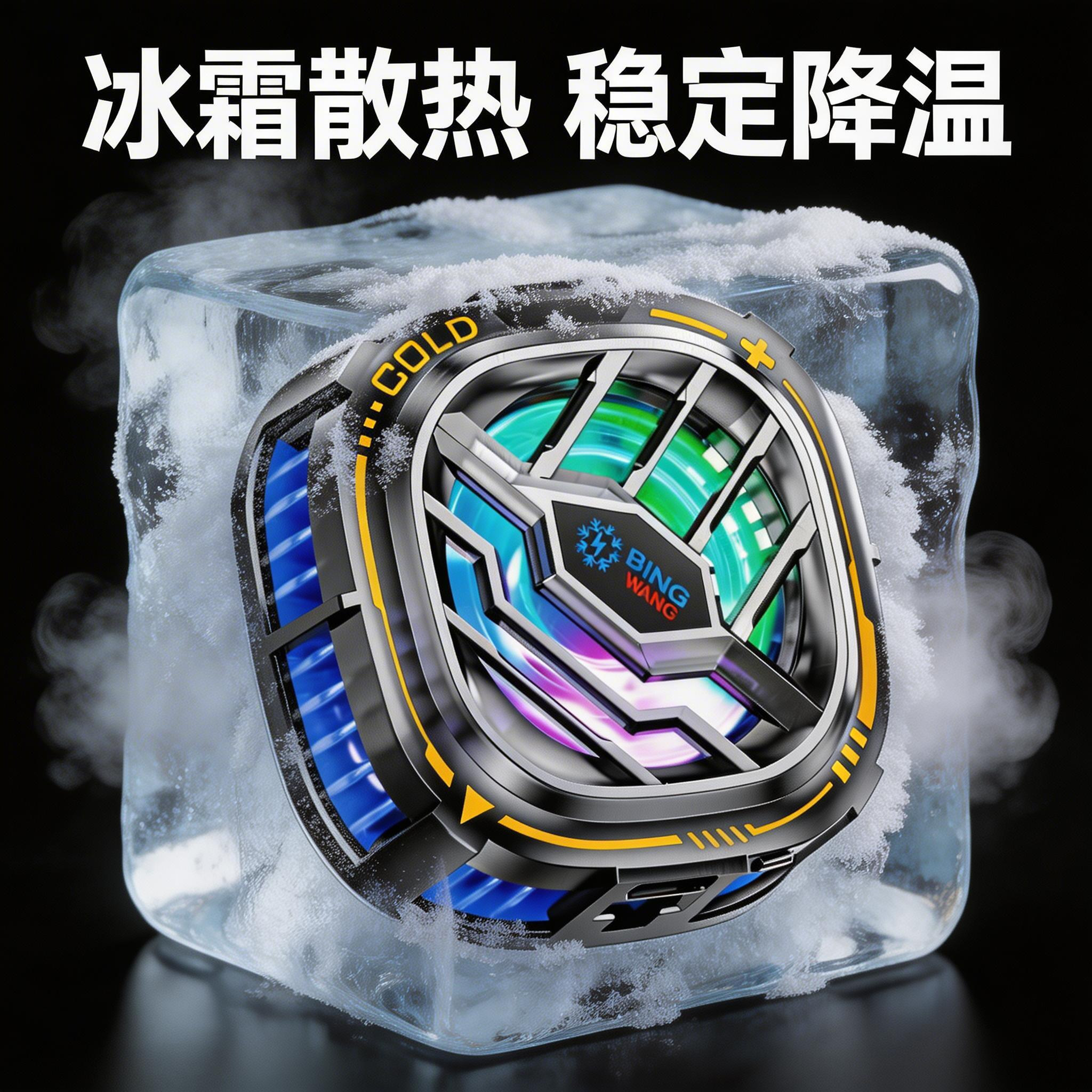 散热器适用苹果手机磁吸半导体制冷静音主播直播打游戏吃鸡降温散热适用i于pad黑鲨iqoo小米新款电竞大面积