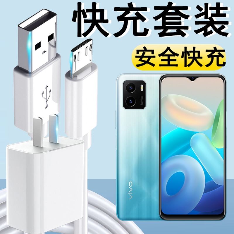 适用vivoY10(t1版)快充充电器V2168A手机闪充安卓数据线插头套装10W