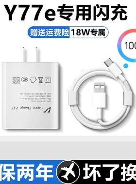 适用vivoY77e充电器充电线原装vivoy77e数据线正品快充维沃y77e手机充电插头18W瓦双引擎闪充