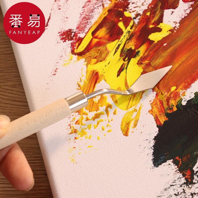 刮刀/油画AB1R20-颜料美术工具棒平头尖头铲刀调色刀学生用刮刀