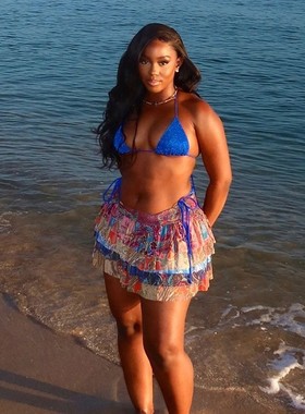 Sexy high waisted retro printed skirt性感高腰复古印花半身裙