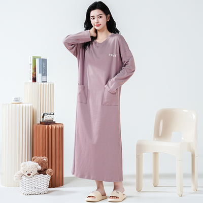 纯棉睡裙可至脚踝，长21-134cm