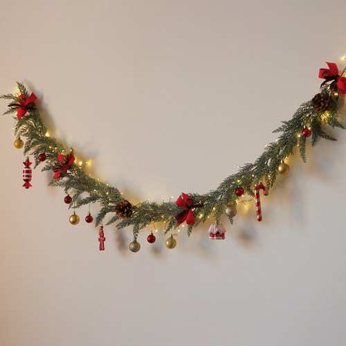 ins风2米仿真柳叶圣诞藤条