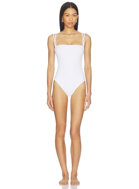 Nau Bikinis LINK STRAP 一件式泳装 白色 y2k辣妹风REVOLVE小众