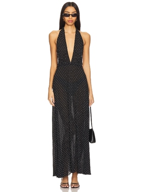 LIONESS DISTRICT 长裙 黑色 性感风REVOLVE小众新款