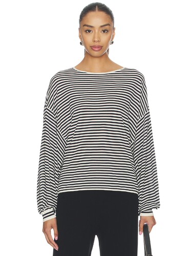 FRAME The Striped Slouchy Sweater revolve小众新款