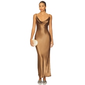 春季 MAXI 新品 SNDYS SKIN 裙子 金属棕色REVOLVE小众