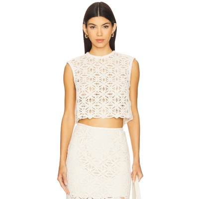 Sabina Musayev DEBBY 无袖上装 象牙白 y2k辣妹风REVOLVE小众新