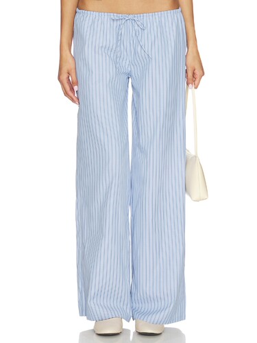 [夏季新品]MORE TO COME浅蓝休闲裤条纹系带休闲裤装REVOLVE