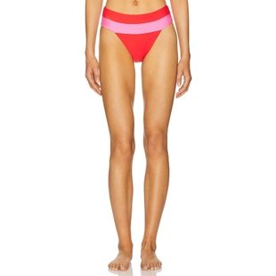 y2k辣妹风REVOLVE小众新款 红色 比基尼泳裤 BANDED