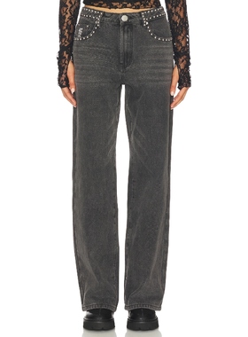 One Teaspoon JACKSON 阔腿 黑色 美式复古风REVOLVE小众新款