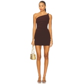 ARIVEN 非对称连衣裙巧克力色REVOLVE Bec Bridge 春季 新品