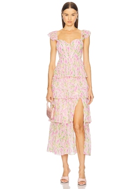 ASTR the Label DRESS 长裙 粉色REVOLVE小众新款