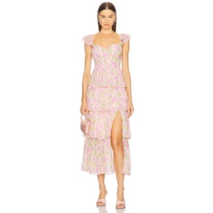 the 粉色REVOLVE小众新款 Label 长裙 DRESS ASTR
