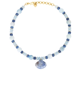 Brinker + Eliza MIST 垂褶项链 蓝色 REVOLVE小众新款