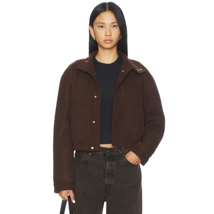 CALEN WAYS 夹克 巧克力色 ALL 运动复古风REVOLVE小众新款 THE