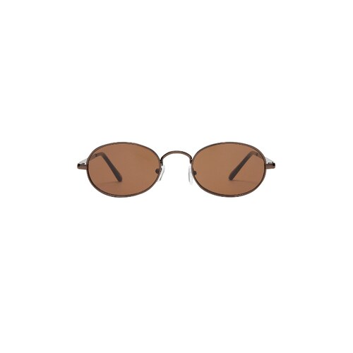 AIRE棕色太阳眼镜椭圆形镜框小巧复古风秋冬新品REVOLVE