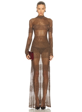 AKNVAS JOSEPHINE 裙子 棕色REVOLVE小众新款