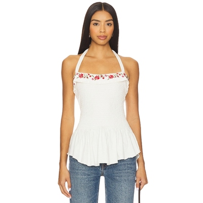 [春季新品]Free People ALEE 上装白色基础易搭内搭REVOLVE