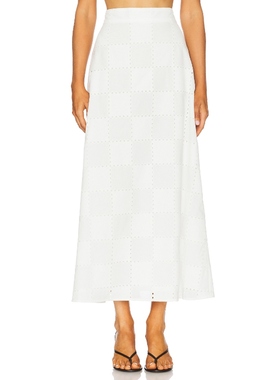 [冬季新品]Ivy Oak SAMANTHA 长款半身裙 白色REVOLVE小众新款