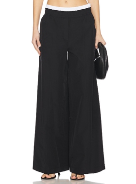 [冬季新品]SIMKHAI Olly Double Waistband Pant 黑色REVOLVE小众