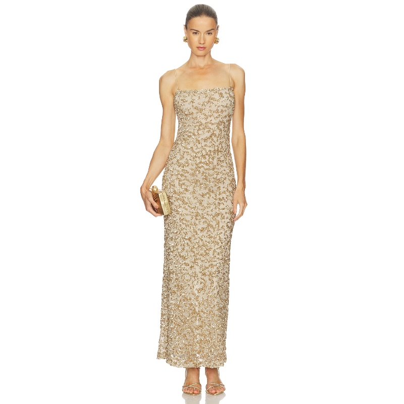 Camila Coelho KINSLEY 裙子 米色REVOLVE小众新款