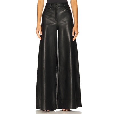 [春季新品]Norma Kamali 诺玛 卡玛丽 阔脚长裤 黑色 REVOLVE