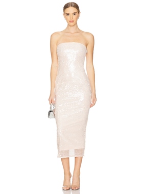 superdown 粉色亮片连衣裙美式性感修身长裙REVOLVE