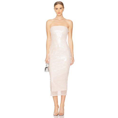 superdown 粉色亮片连衣裙美式性感修身长裙REVOLVE