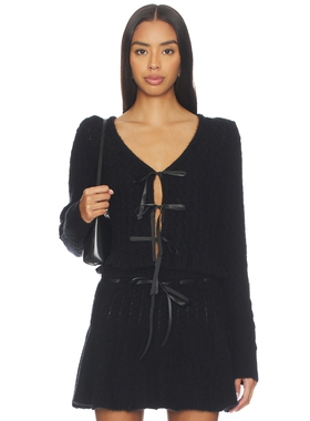 MAJORELLE SERRA 开衫 revolve小众新款 黑色