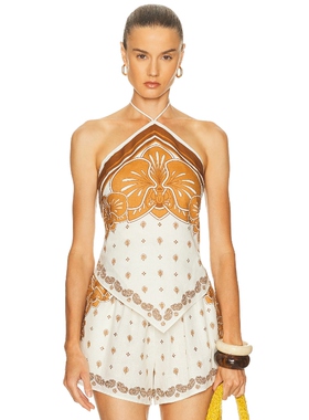 [春季新品]Shani Shemer CALLA 上装棕色辣妹风REVOLVE小众新款