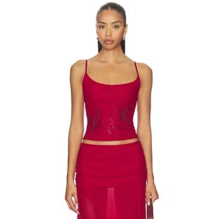 Mist y2k辣妹风REVOLVE小众新款 OCTAVIA 红色 上装 Tiger