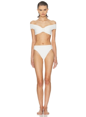 Maygel Coronel SAUCO 比基尼 白色REVOLVE小众新款