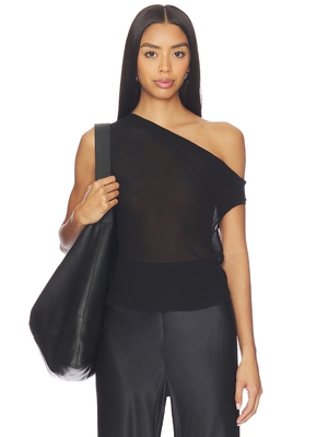 Enza Costa AIRY 露肩上衣 revolve小众新款 黑色