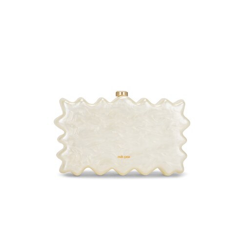 [春季新品]Cult Gaia贝母光泽不规则造型手拿包手包REVOLVE