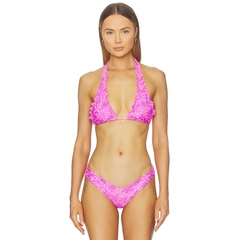 Kulani Kinis LETTUCE EDGE HALTER BIKINI TOP 荷叶边挂脖比基尼