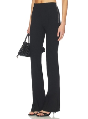 Helmut Lang PONTE 弹力针织微喇裤 黑色REVOLVE小众新款