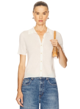 [冬季内搭]Vince Collared Button Up Top 白色辣妹风REVOLVE新款